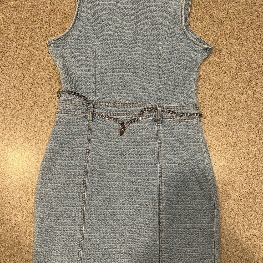 Guess Light Blue Denim Button-Up Dress - Picture 2 of 4